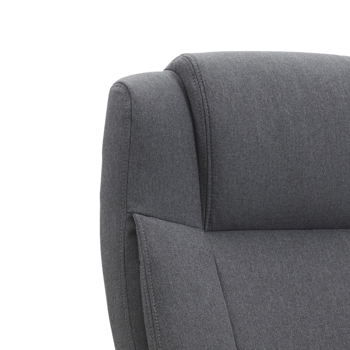 Forgószék Carla - króm/sötétszürke, Modern, textil/fém (70/114-124/70cm)