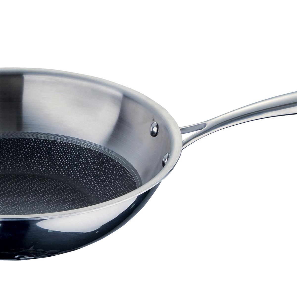 Wok Hi-Tech 3 Ø 53 cm Edelstahl Antihaftbeschichtet - Edelstahlfarben/Schwarz, Basics, Metall (53/29,5/9cm) - Masterpro