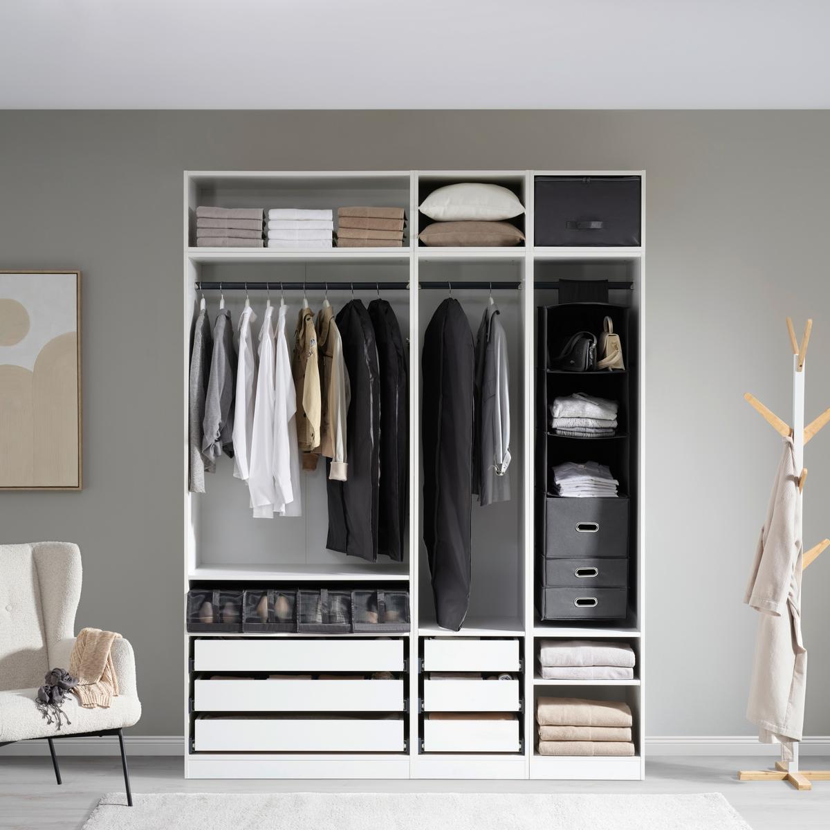 Úložný box Unit, L - sivá, Konventionell, textil/plast (33/43,5/24.5cm) - Premium Living