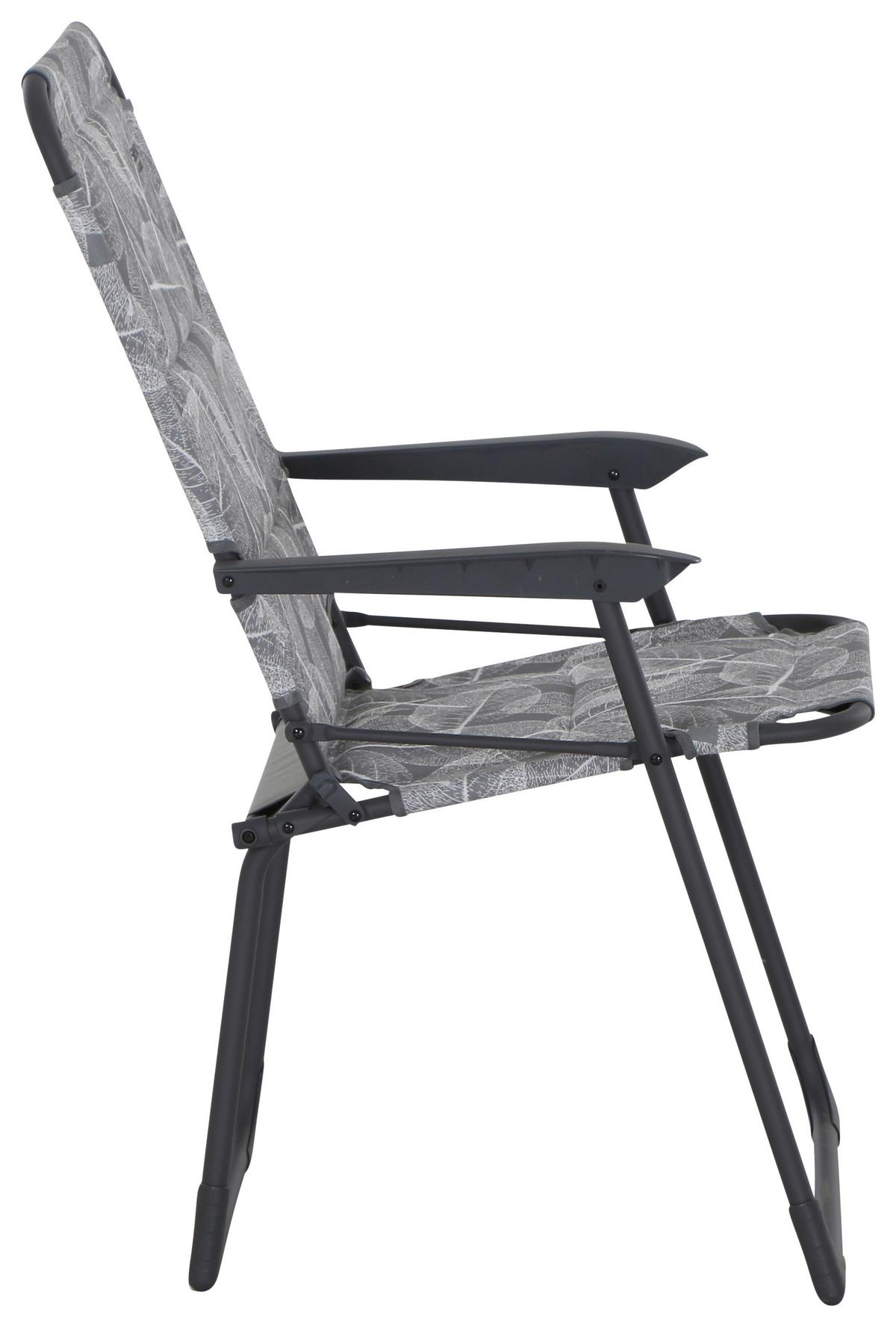 Campingsessel Klappbar mit Armlehnen - Anthrazit/Grau, KONVENTIONELL, Textil/Metall (55/99/73cm) - Siena Garden
