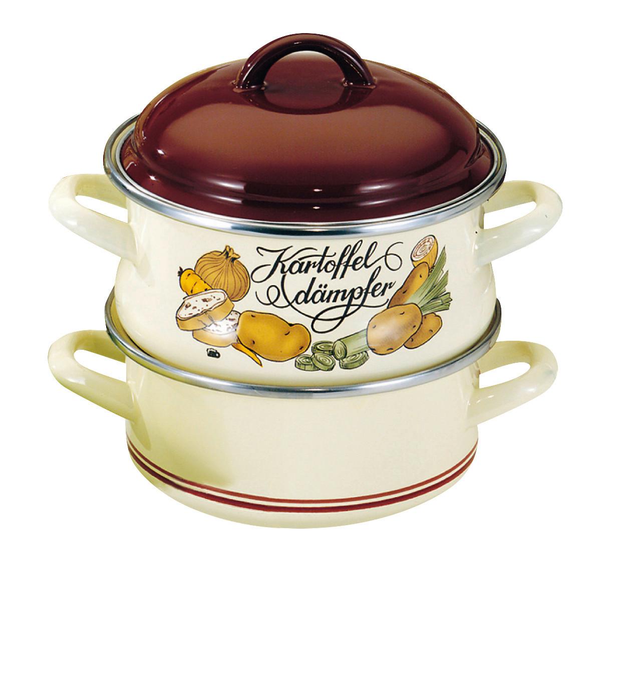 Gemüsedämpfer 1,8 L Stahl Mit Deckel - Beige, Basics, Metall (22/19/22cm)