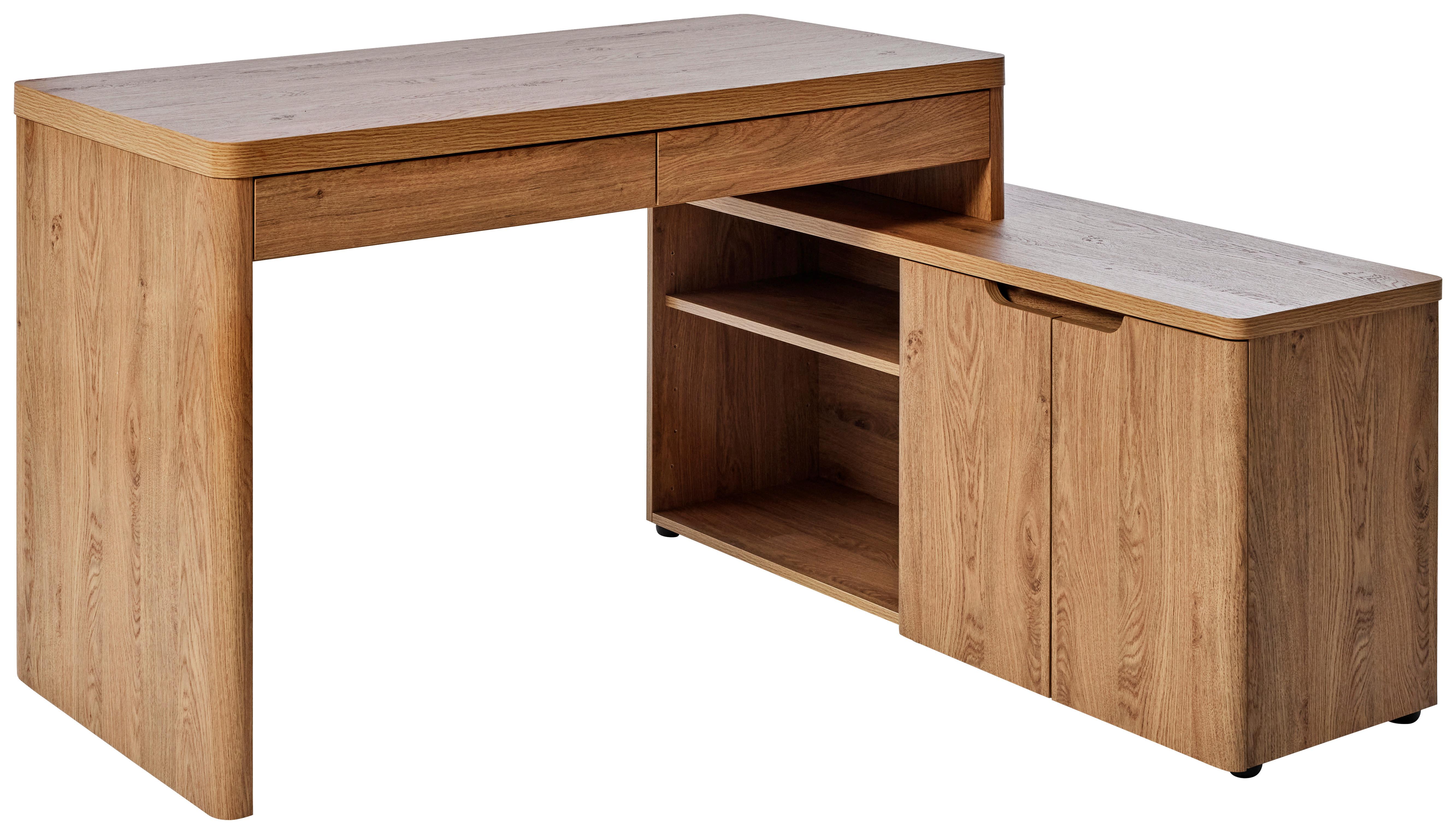 Eckschreibtisch Libre C 155 E* - Eichefarben, MODERN, Holzwerkstoff (140/118/76cm) - Livetastic