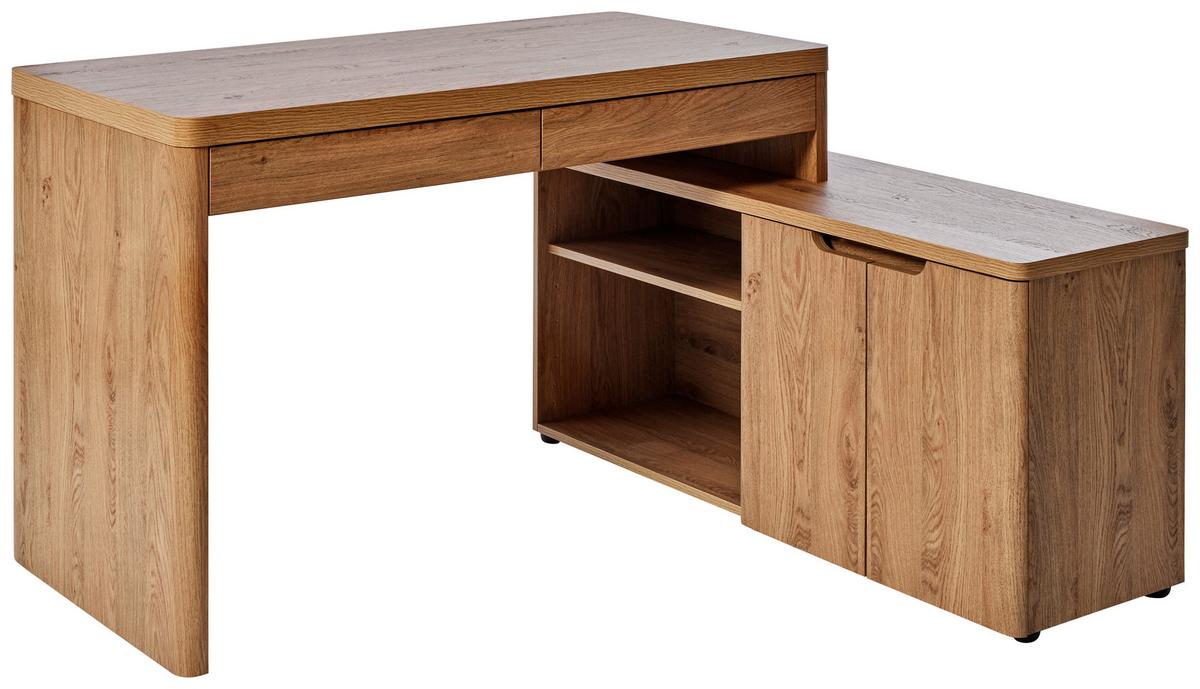 Eckschreibtisch Libre C 155 E* - Eichefarben, MODERN, Holzwerkstoff (140/118/76cm) - Livetastic