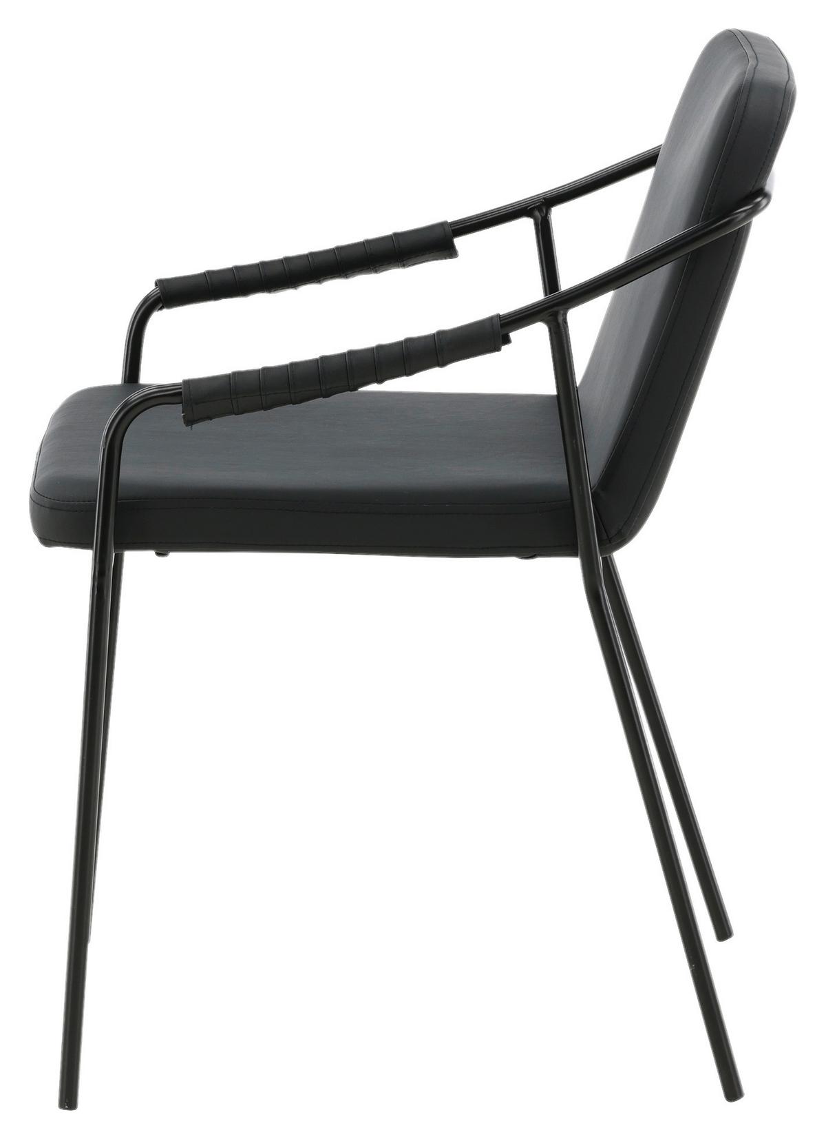 Stuhl-set Tvist - Schwarz, Design, Textil/Metall (53/77/59cm) - Livetastic