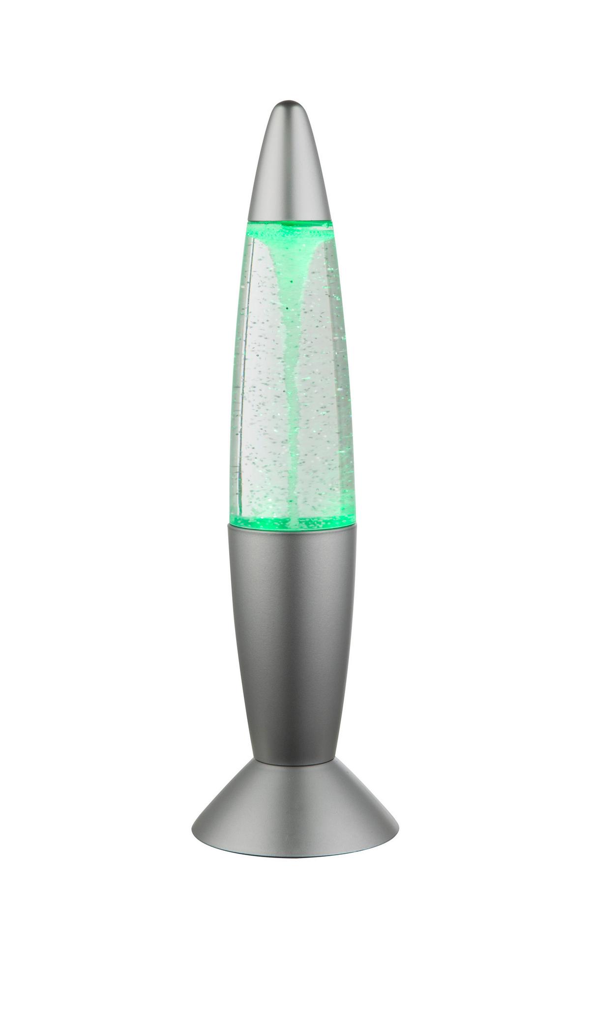 Tischlampe Magma Silberfarben Farbwechsler - Klar/Silberfarben, LIFESTYLE, Kunststoff (10/35,5cm) - Globo