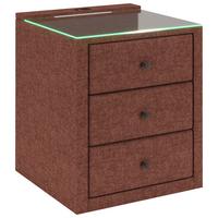 Nočný stolík UNIVERSAL červená - červená, Konventionell, kompozitné drevo/textil (48/68/45,5cm) - Premium Living