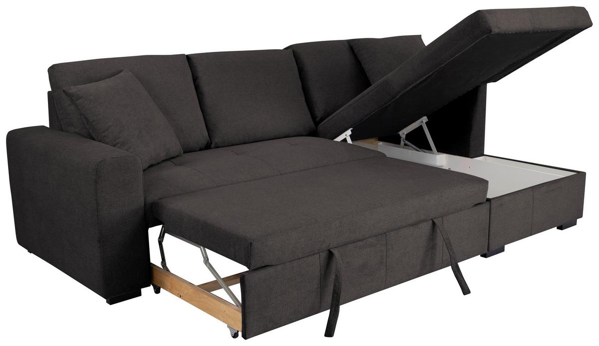 Ecksofa Lukas Dunkelbraun S: 239x158 Cm - Dunkelbraun, Trend, Textil (239/158cm)