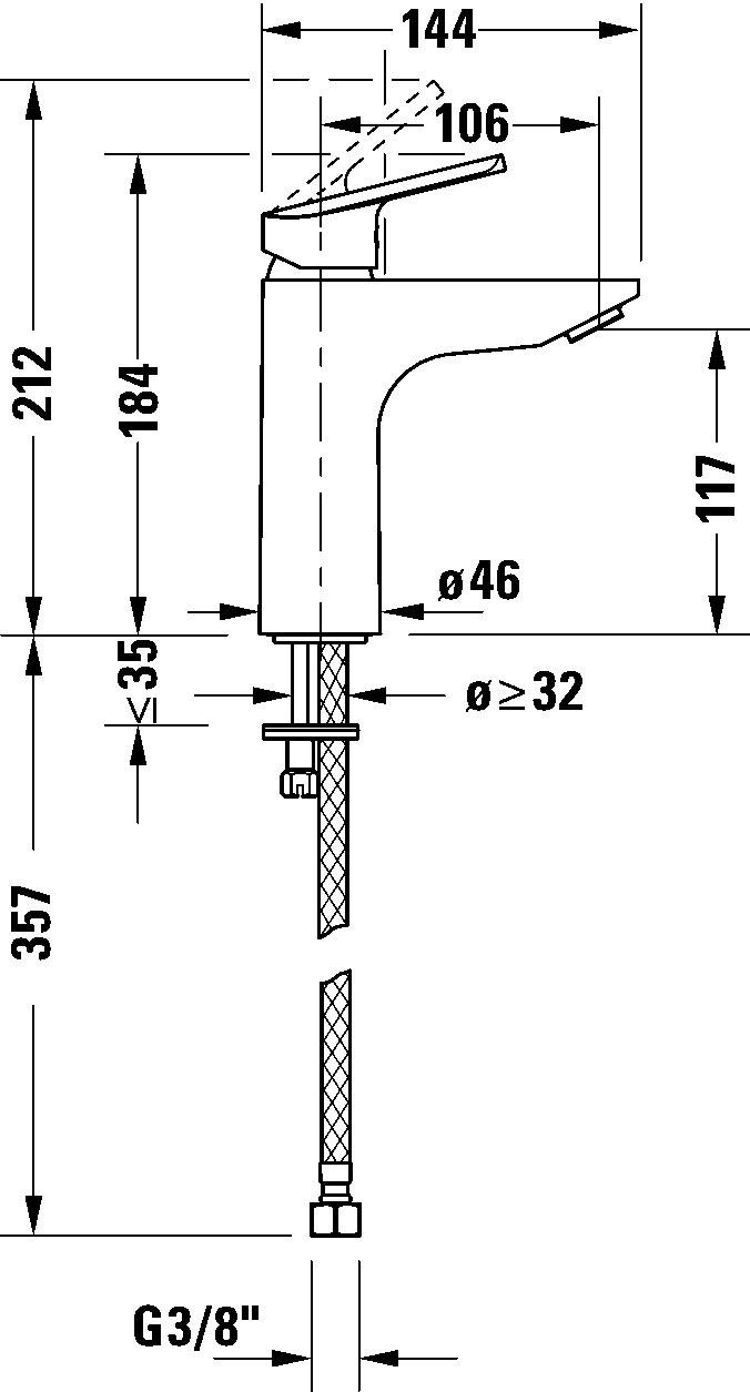Mosdó Csaptelep No.1 - Trend, fém (4.6/18.4/14.4cm)