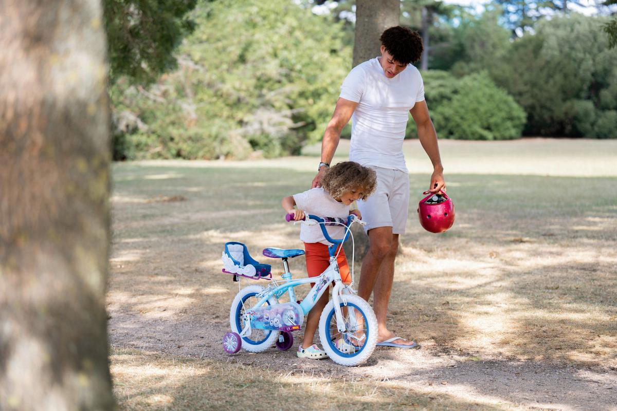 Kinderfahrrad 14 Zoll Huffy Disney Frozen Inkl. Stützräder - Hellblau, Basics, Kunststoff/Metall (54/74/97cm)