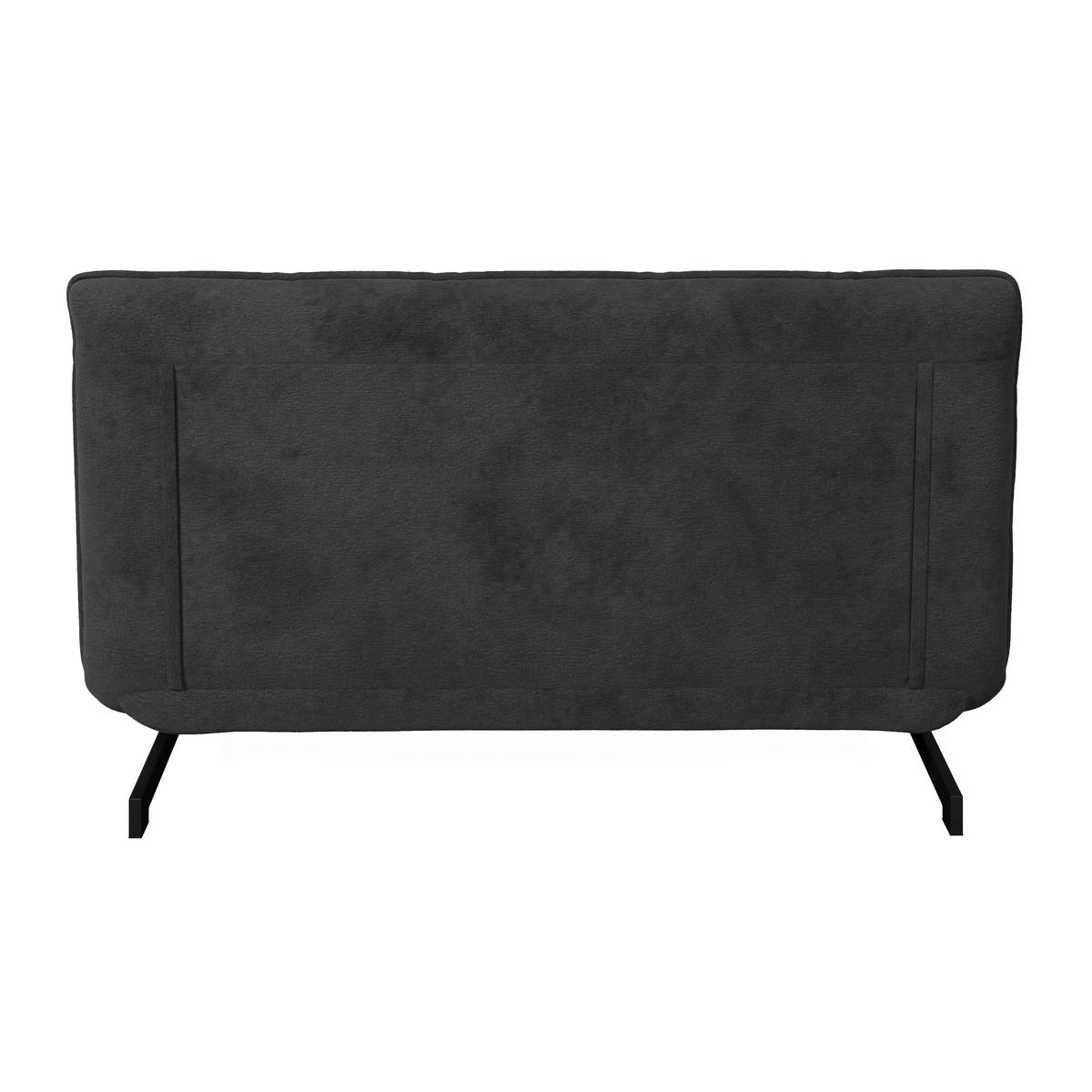 Rozkládací pohovka LUNA, tmavě šedé buklé, max.240 kg - černá/tmavě šedá, Moderní, kov/textil (142/62/40cm) - Bessagi Home