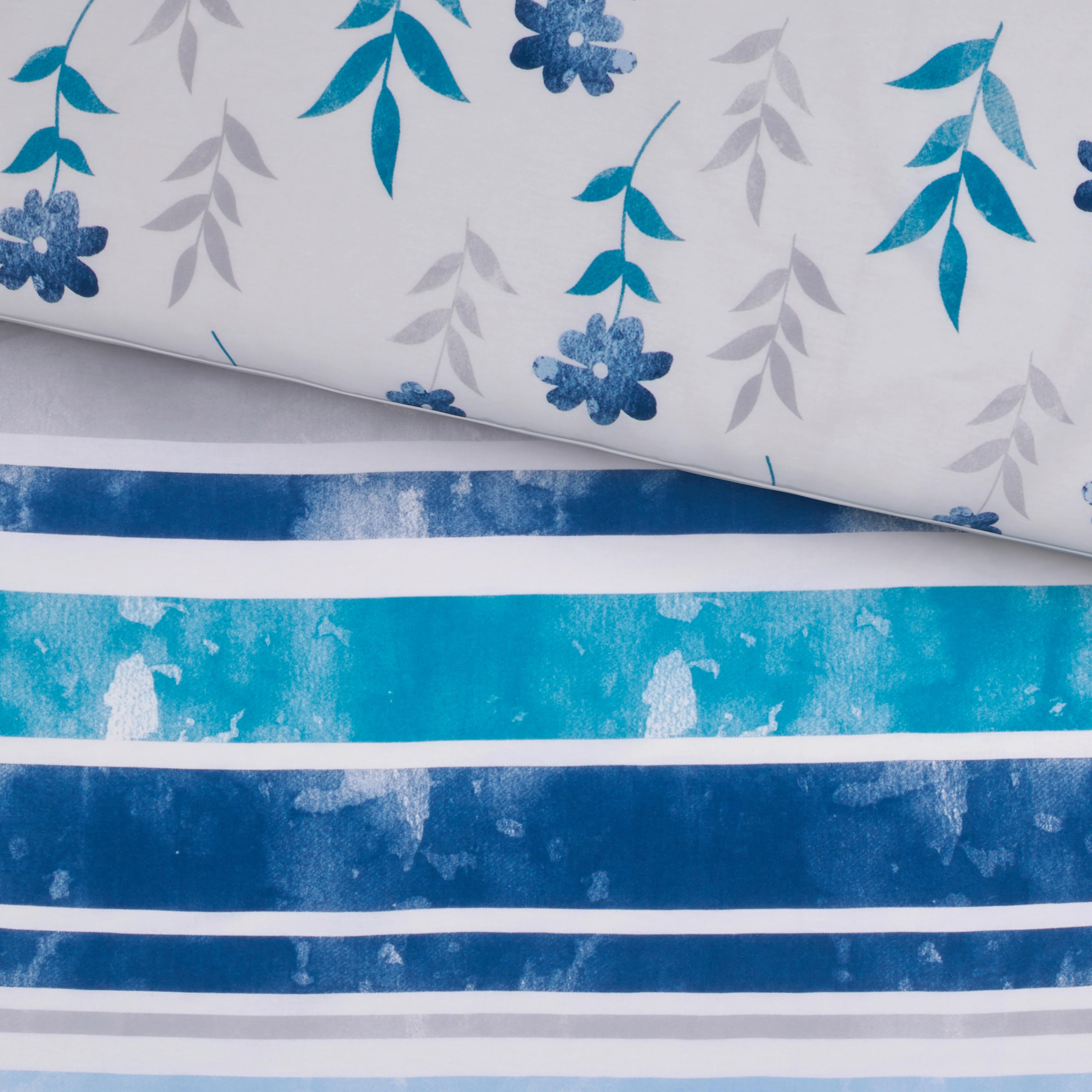 Bettwäsche Tamala - Blau/Weiß, MODERN, Textil - Luca Bessoni
