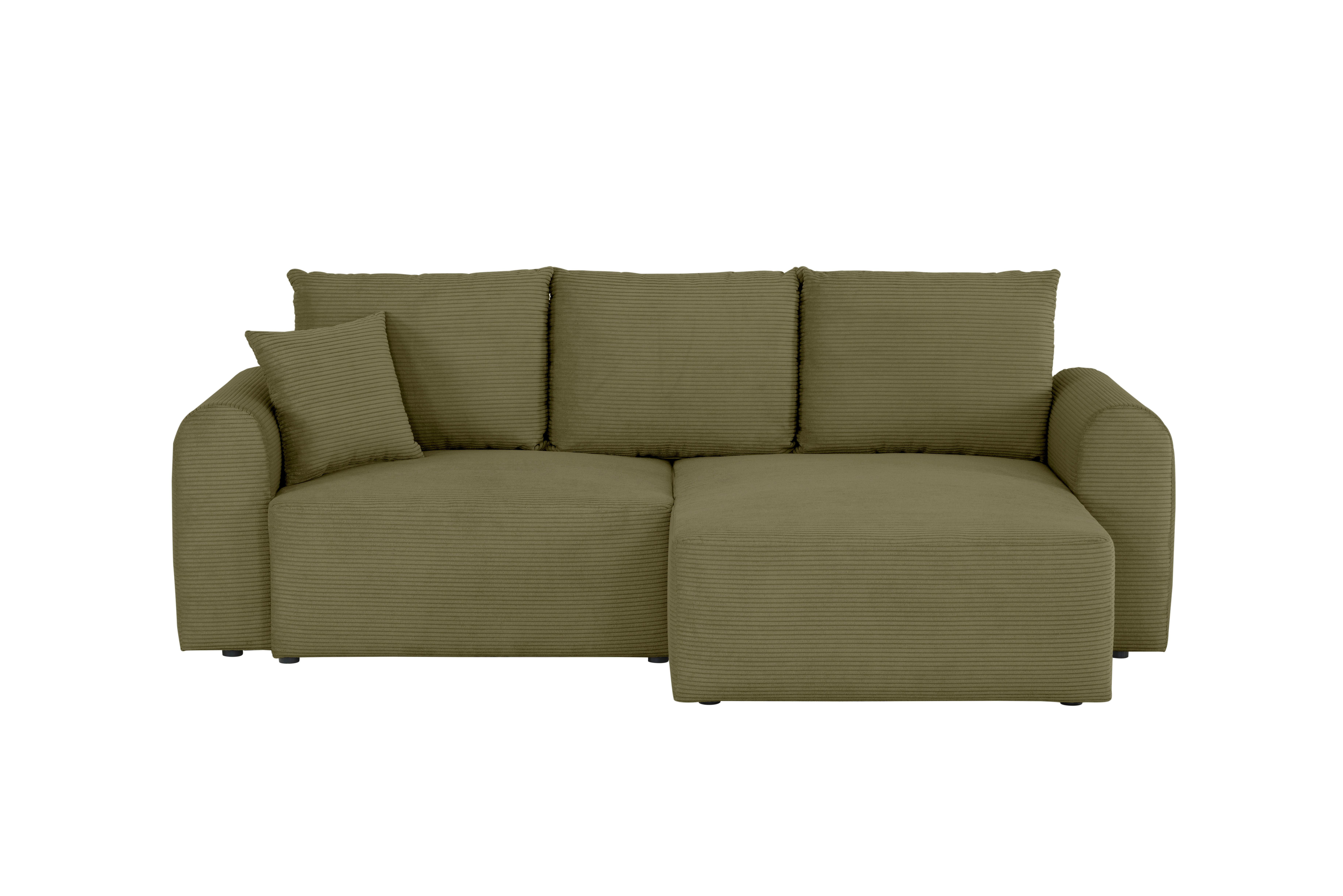 Ecksofa Joni Olivgrün S: 250 Cm - Olivgrün, Design, Textil (250/151cm) - MID.YOU