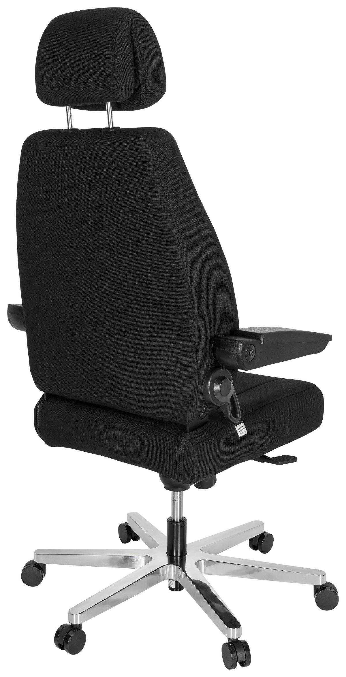 Chefsessel Hours Wippfunktion Schwarz Bis 150 Kg - Silberfarben/Schwarz, Basics, Kunststoff/Textil (70/152/70cm) - MID.YOU