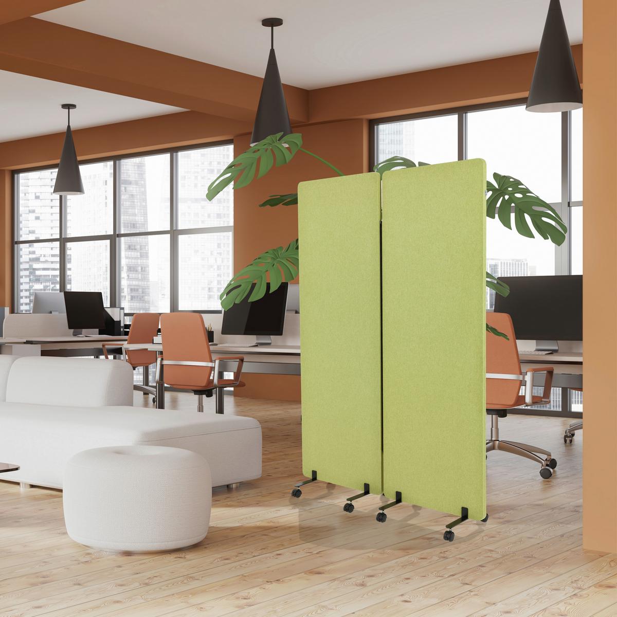 Trennwand Flexmiut - Hellgrün, Basics, Kunststoff/Textil (60/177/35cm) - MID.YOU