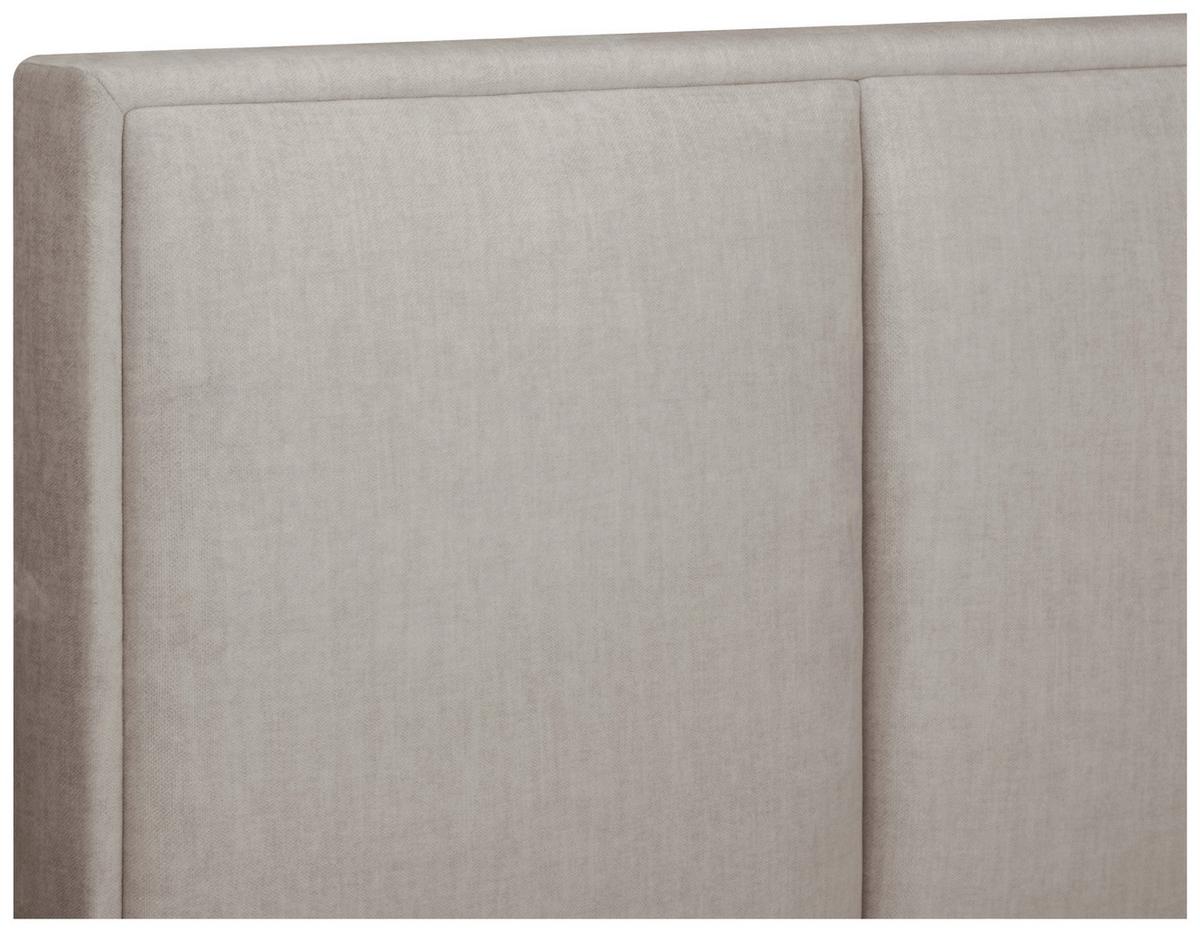Boxspringbett Mir Topper 160x200 cm Graz, Taupe - Taupe/Alufarben, MODERN, Textil (160/200cm) - MID.YOU