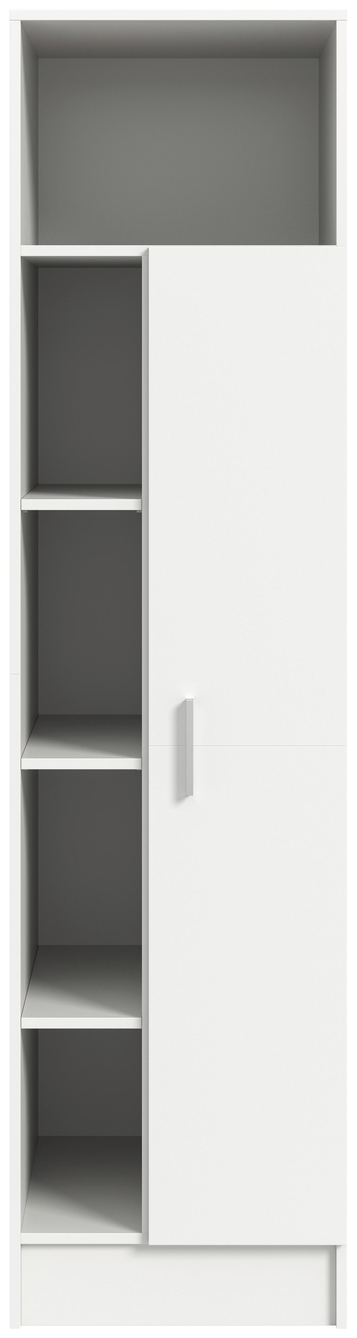 Hochschrank Free Weiß B: 50cm - Weiß, Basics, Holzwerkstoff (50/195/62cm) - MID.YOU