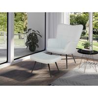 Sesselset Uta Elfenbein 2-teilig - Elfenbein/Schwarz, Basics, Textil (72-60/97-39/80-41cm) - MID.YOU