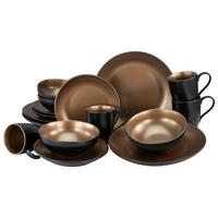 Kombinovaná souprava 16-dílná - černá/barvy zlata, Trend, keramika (33/35/34cm) - Creatable