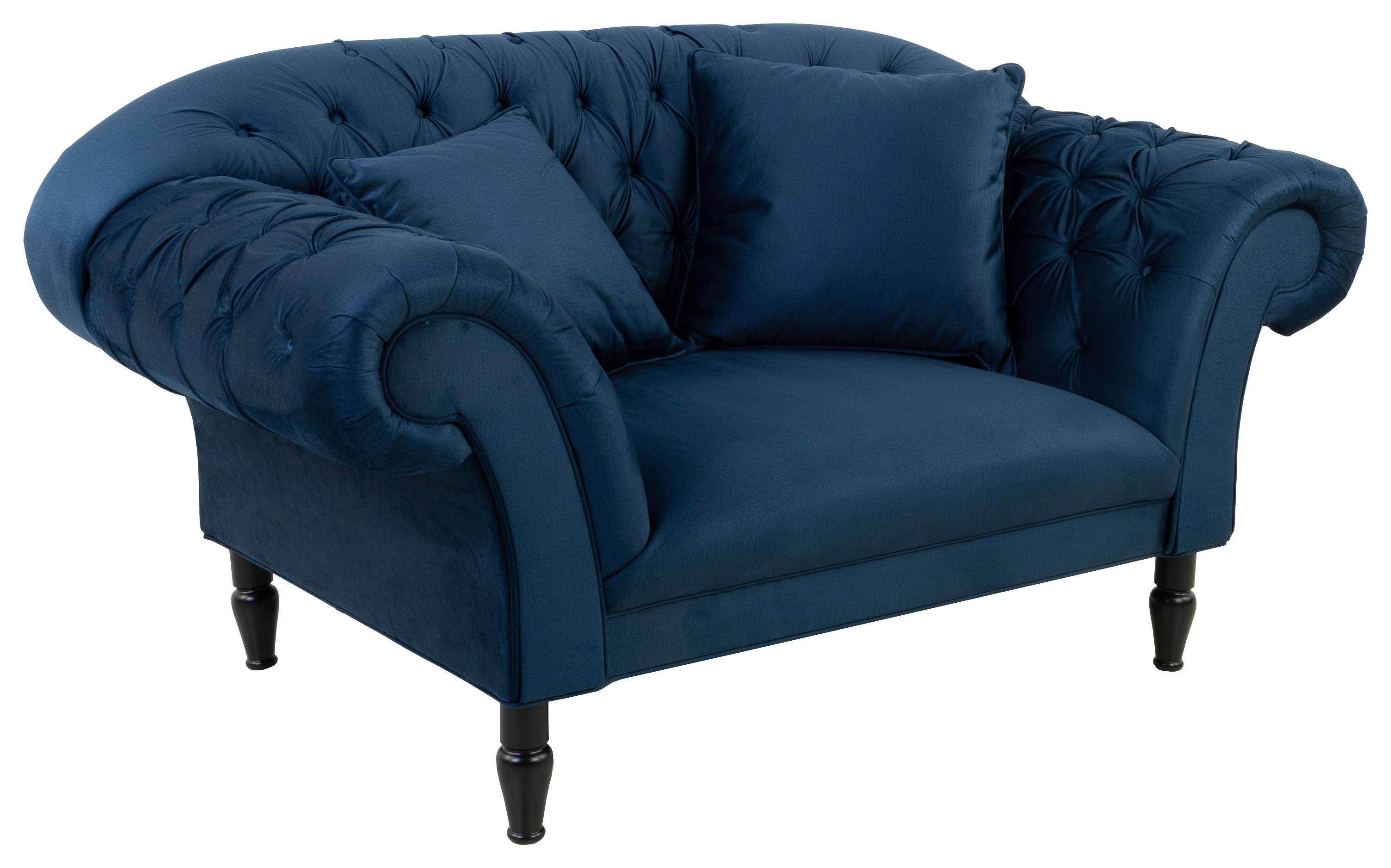 XXL-Sessel Cupido - Schwarz/Dunkelblau, Design, Textil (180/94/103cm) - MID.YOU