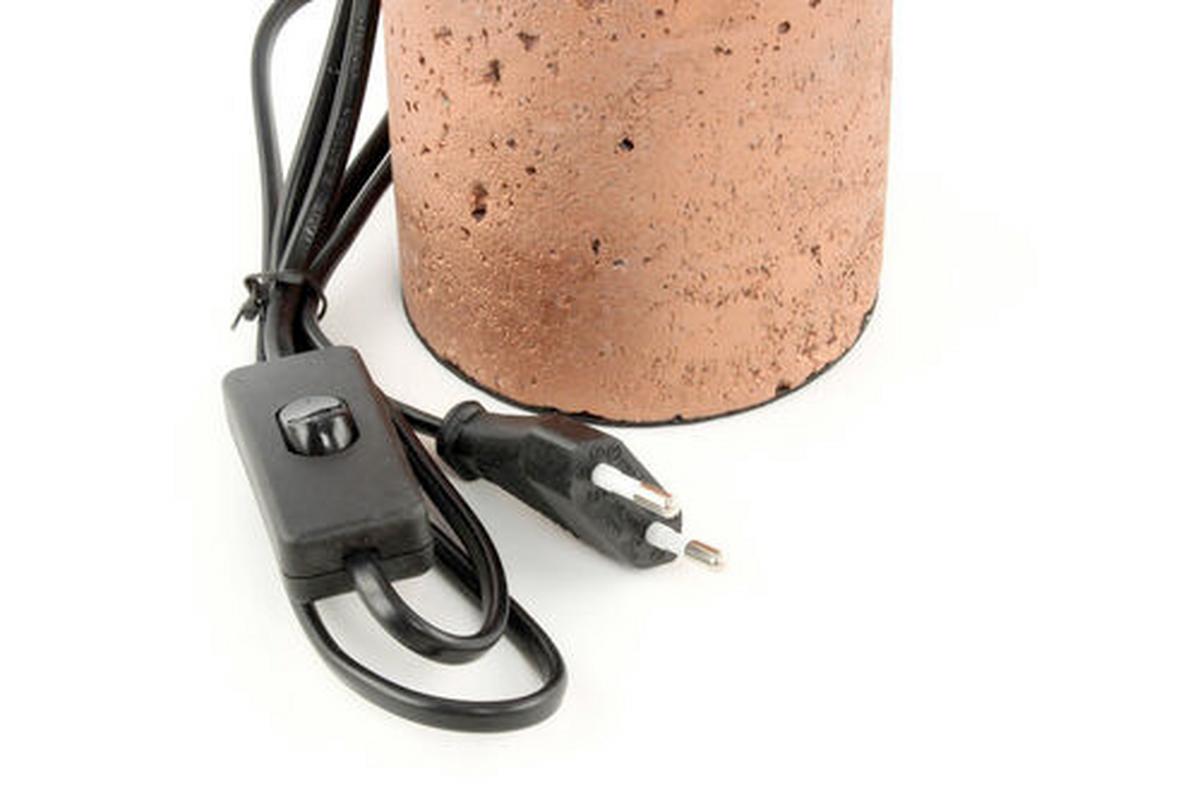 Tischlampe Curacao Kupferfarben - Kupferfarben, Trend, Stein (9,5/9,5/13,5cm) - Kayoom