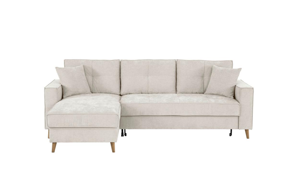Ecksofa Bergen Beige S: 257 Cm - Beige, Design, Textil (257/159cm) - MID.YOU