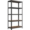 Schwerlastregal Braun, Schwarz B: 90 Cm - Schwarz/Braun, Basics, Holzwerkstoff/Metall (90/180/40cm)