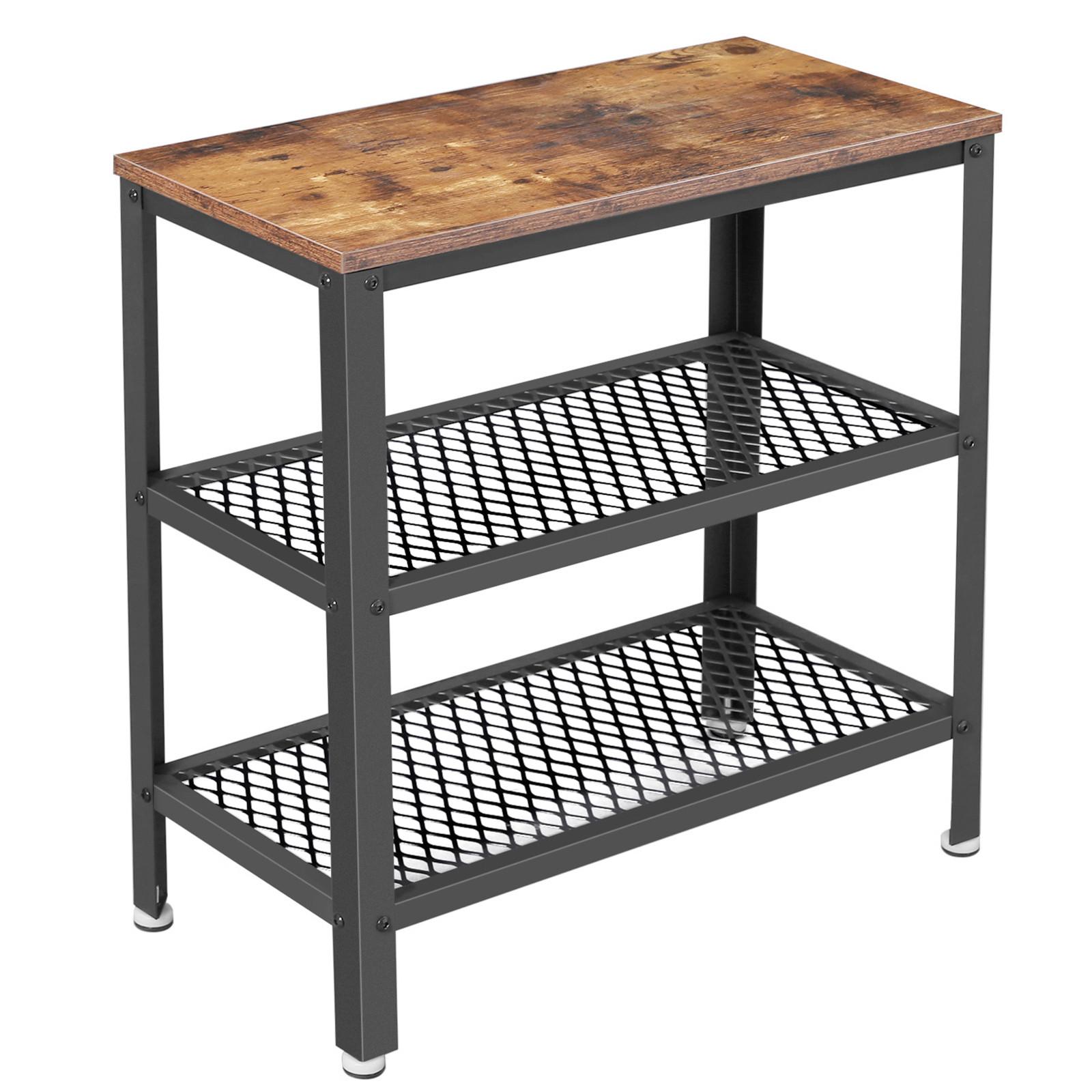 PRÍRUČNÝ STOLÍK LET33BX - hnedá/čierna, Trend, kov/kompozitné drevo (60/60/30cm) - Boxxx