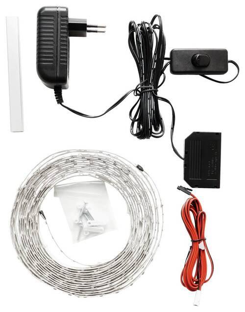 LED-Stripe Set 5 Buenos Aires Tageslichtweiß - Schwarz/Weiß, Design, Kunststoff/Metall (135cm) - MID.YOU