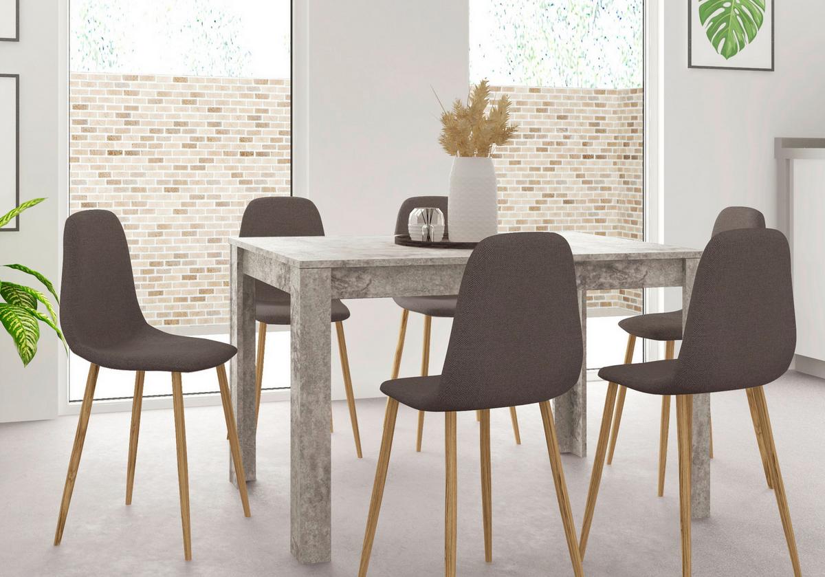 Esstisch Lynn Grau L: 120cm - Grau, Design, Holzwerkstoff (120/75/80cm) - MID.YOU