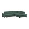 Ecksofa Gemini Waldgrün, B: 312cm - Waldgrün/Chromfarben, KONVENTIONELL, Textil (312/234cm)