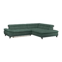 Ecksofa Gemini Waldgrün, B: 312cm - Waldgrün/Chromfarben, KONVENTIONELL, Textil (312/234cm)