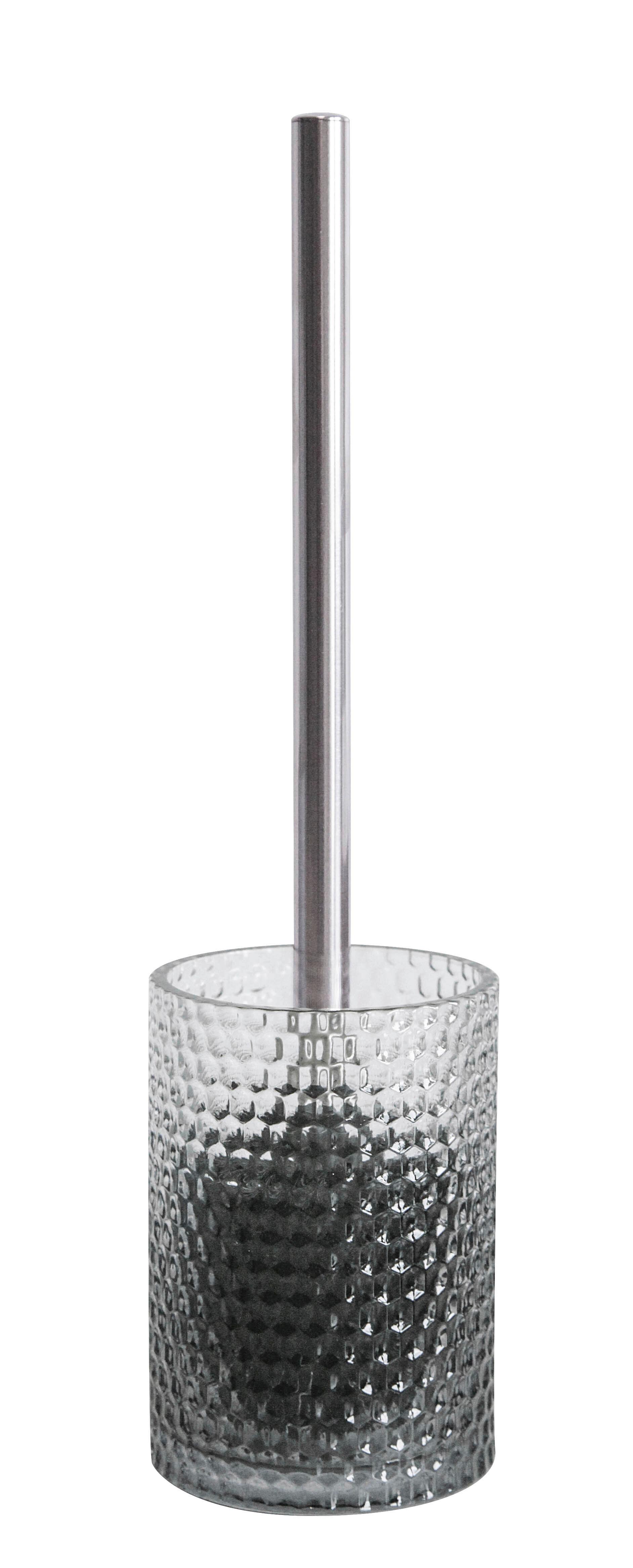 WC-Bürstenhalter Melua Anthrazit Glas - Anthrazit, Basics, Glas (9,5/36,5cm) - Kleine Wolke