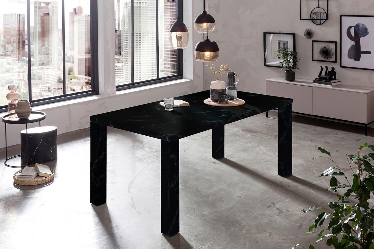 Esstisch Schwarz B: 180 cm - Schwarz, MODERN, Holzwerkstoff (180/90/76cm) - Livetastic