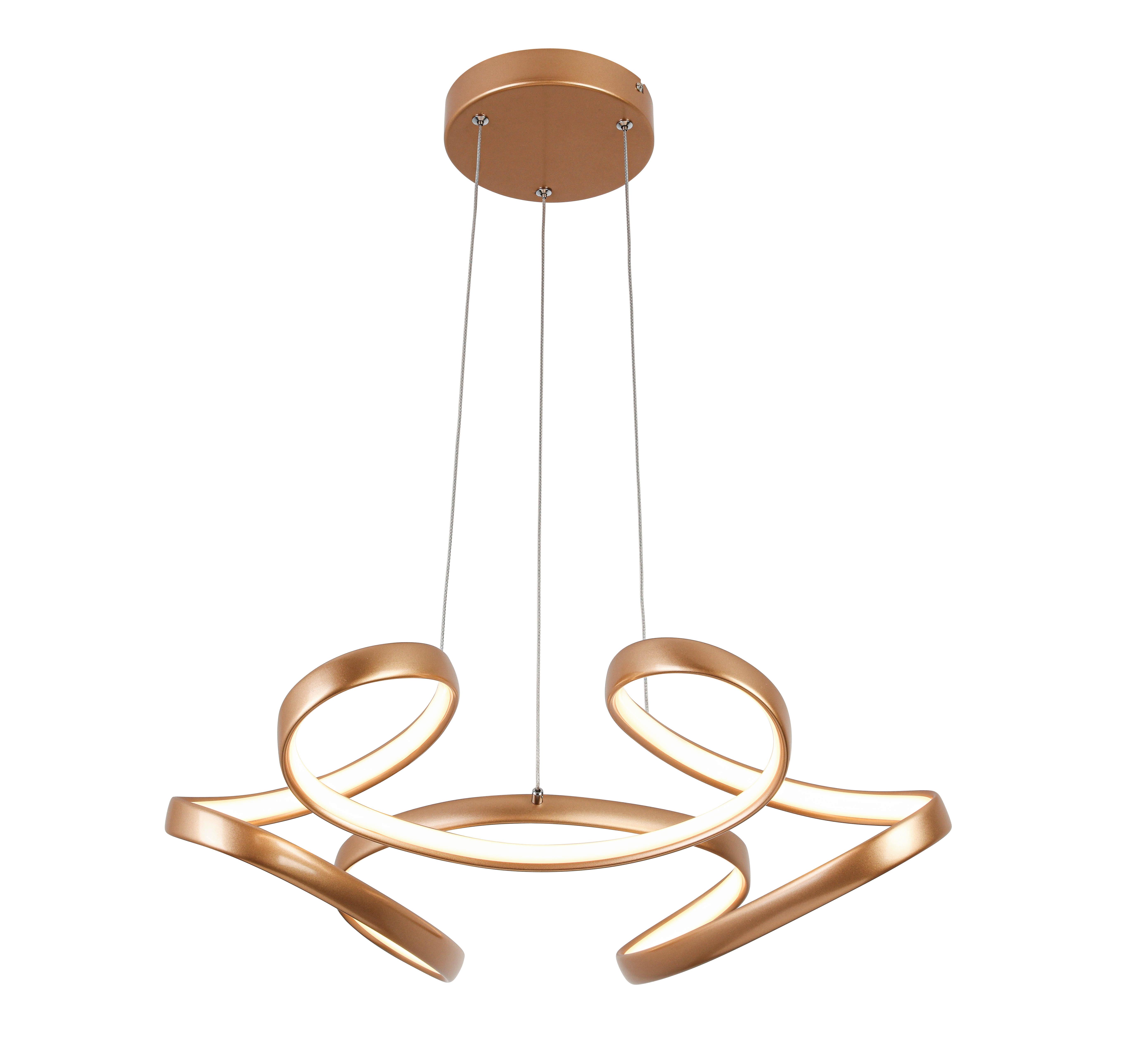 ZÁVĚSNÉ LED SVÍTIDLO JOSEM2 - cappuccino, Moderní, kov/plast (60/120cm) - Premium Living