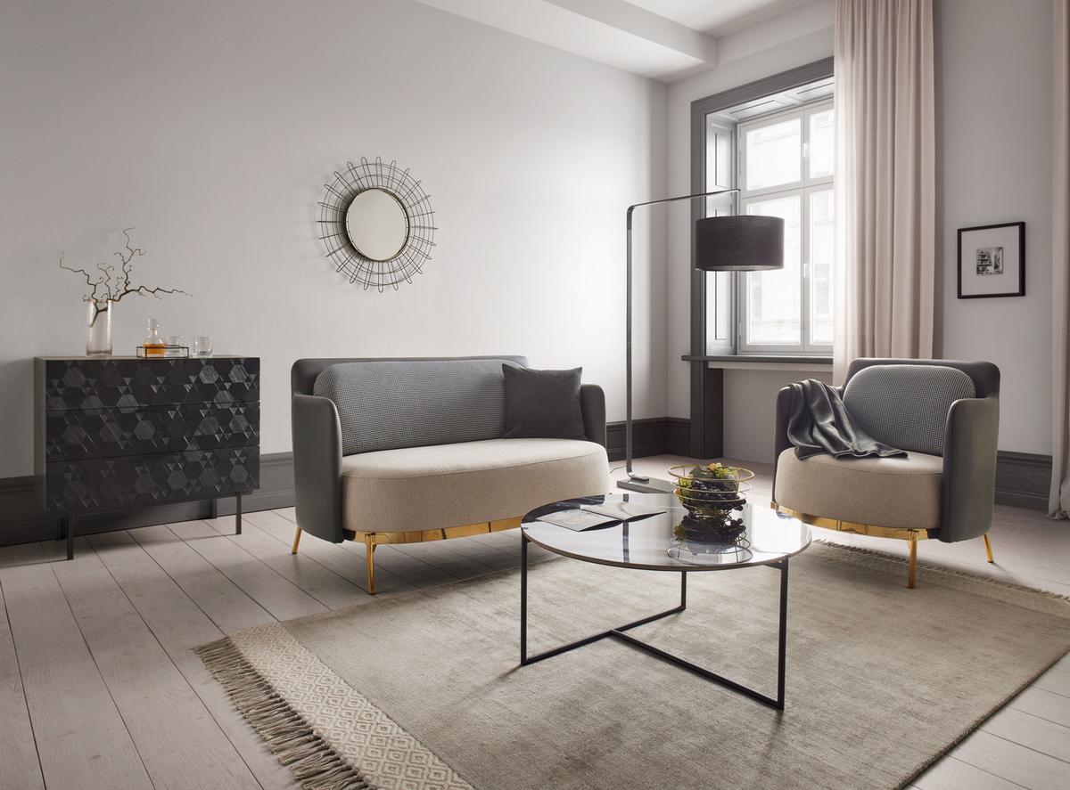 Komoda ROMA - černá, Moderní, kov/dřevo (85/80/40cm) - Bessagi Home
