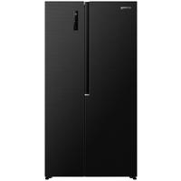 Side-By-Side NRS917E41BX Schwarz B: 91,1cm - Schwarz, Trend, Glas/Kunststoff (91,1/178,6/61,5cm) - Gorenje
