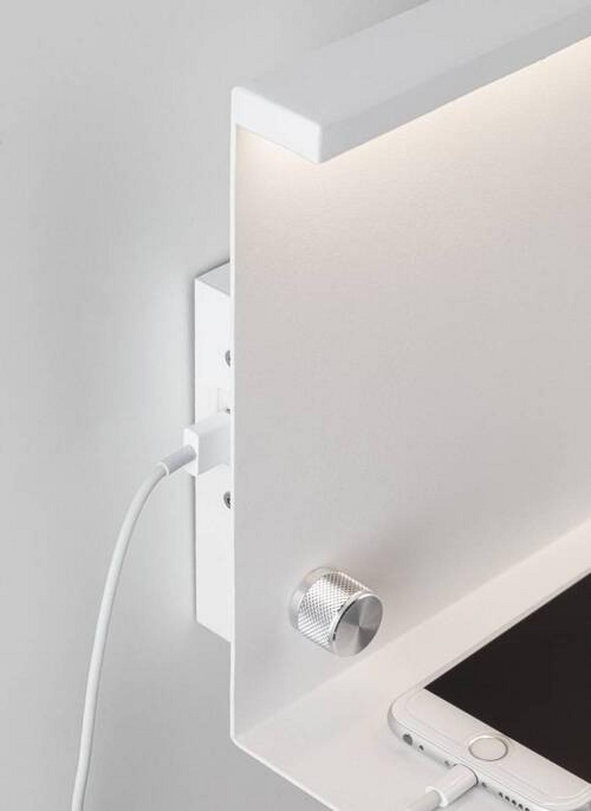Led-deckenleuchte L: 35 Cm, 1-Flammig, Dimmbar - Weiß, Basics, Metall (35/20cm) - Paulmann