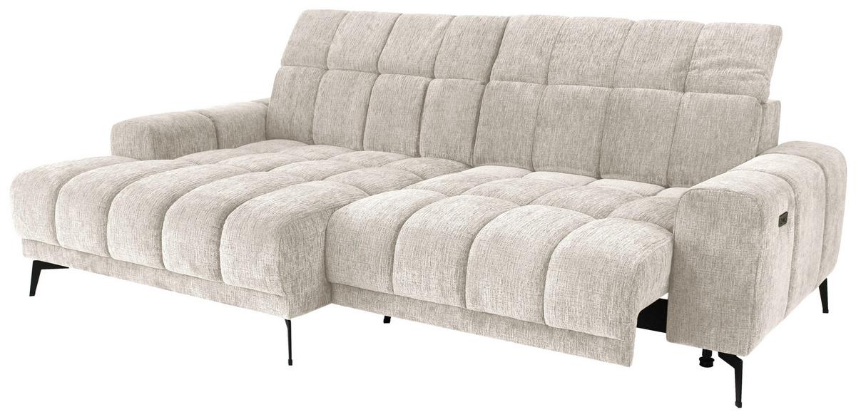 Rohová sedačka LAYA, levá, krémová žinylka KANSAS - krémová, Moderní, textil (155/250cm) - Premium Living