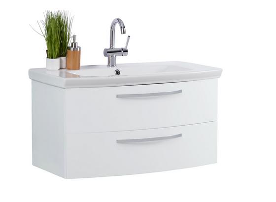 Waschbecken mit Unterschrank + Soft-Close Inn, B: 90cm Weiß - Weiß, MODERN, Keramik/Holzwerkstoff (90/50/50cm) Waschbecken mit Unterschrank + Soft-Close Inn, B: 90cm Weiß - Weiß, MODERN, Keramik/Holzwerkstoff (90/50/50cm)