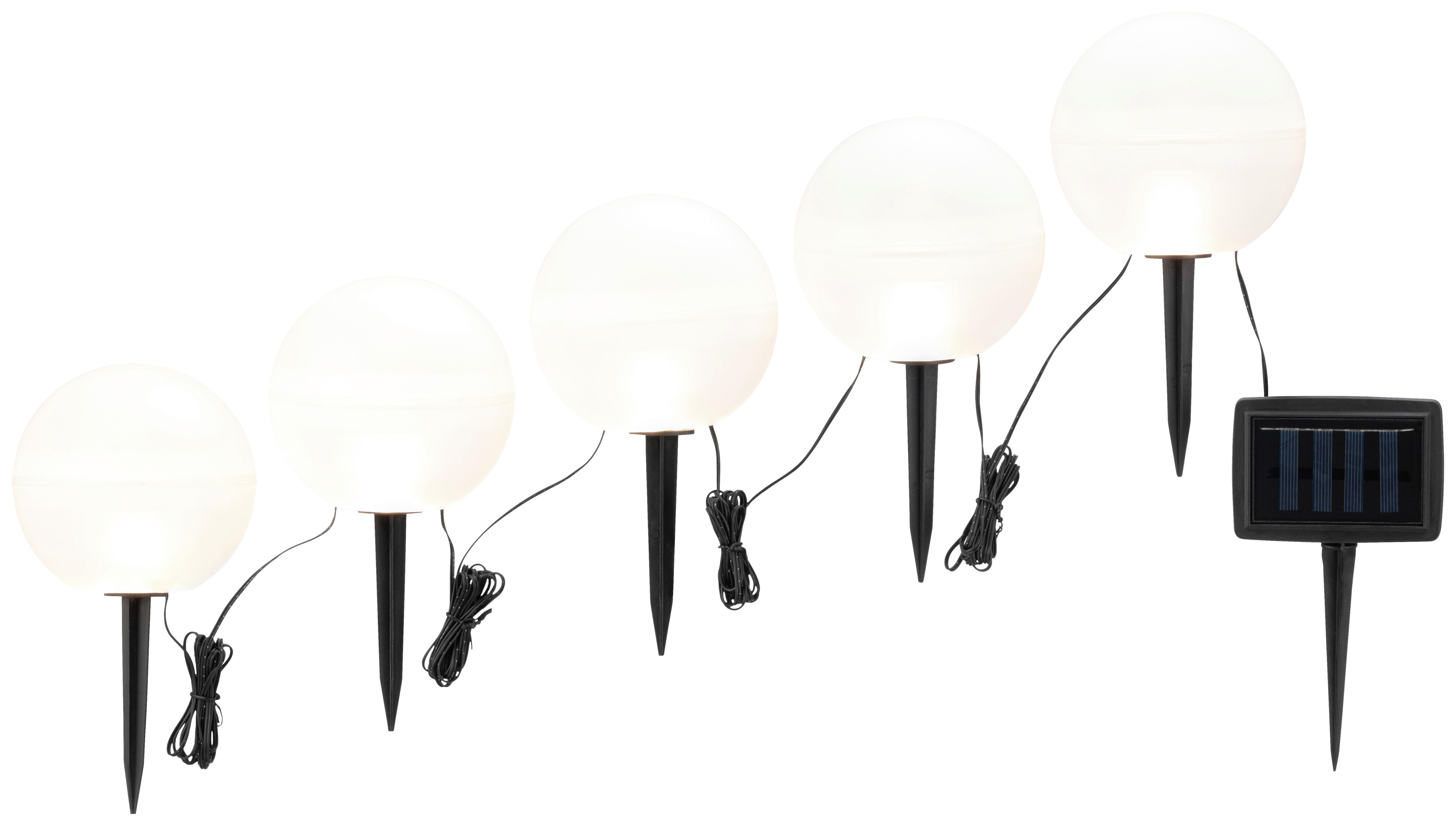 Solarleuchte, 800 cm Doris - Weiß, Basics, Kunststoff (800cm) - Homezone