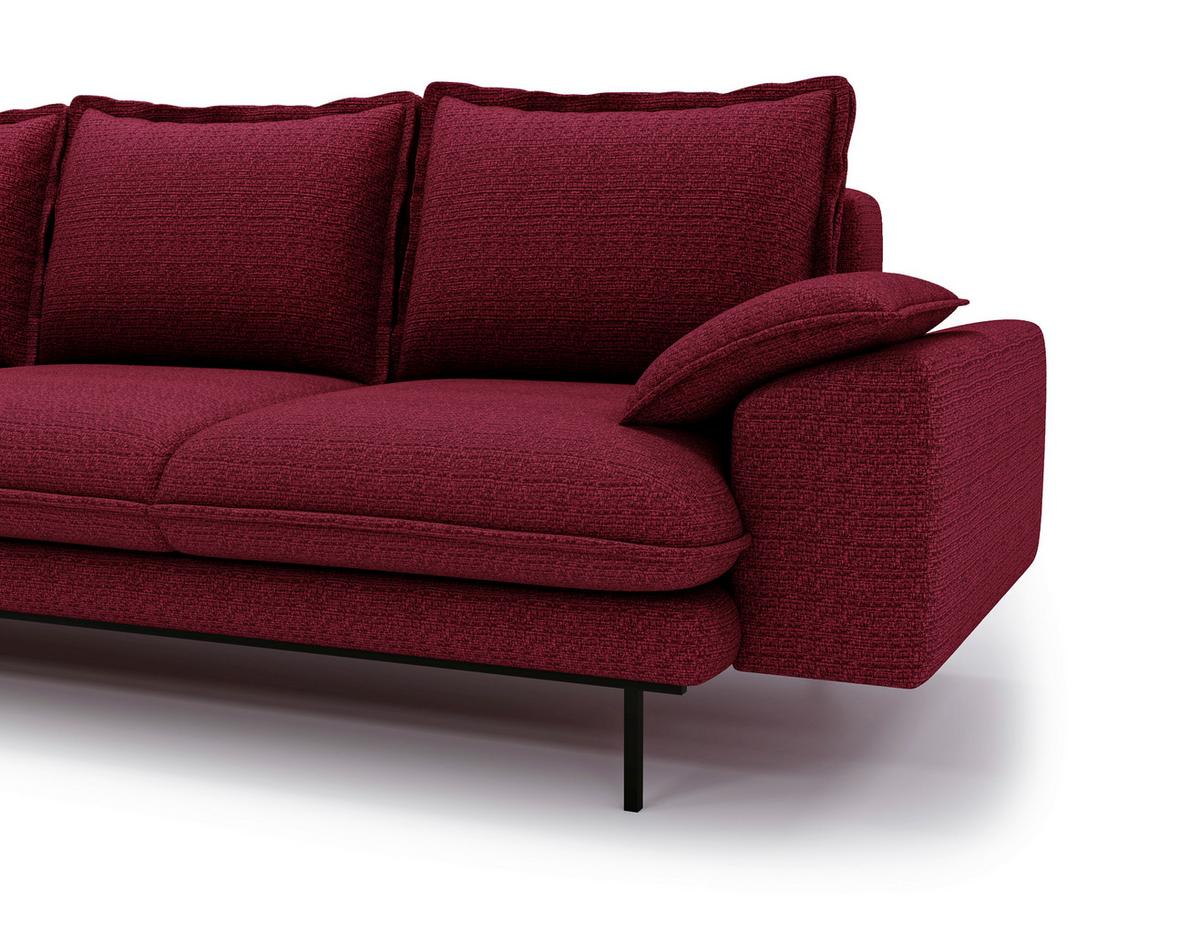 Sierra 3 Bordeaux B: 267 Cm - Bordeaux/Schwarz, Design, Textil (267/92/97cm) - Livetastic
