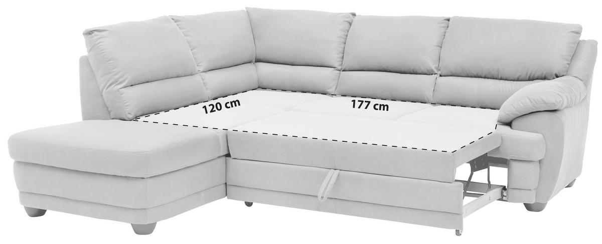 Ecksofa Mit Schlaffunktion Nebolo Braun - Schwarz/Braun, Design, Textil (225/245cm) - Livetastic