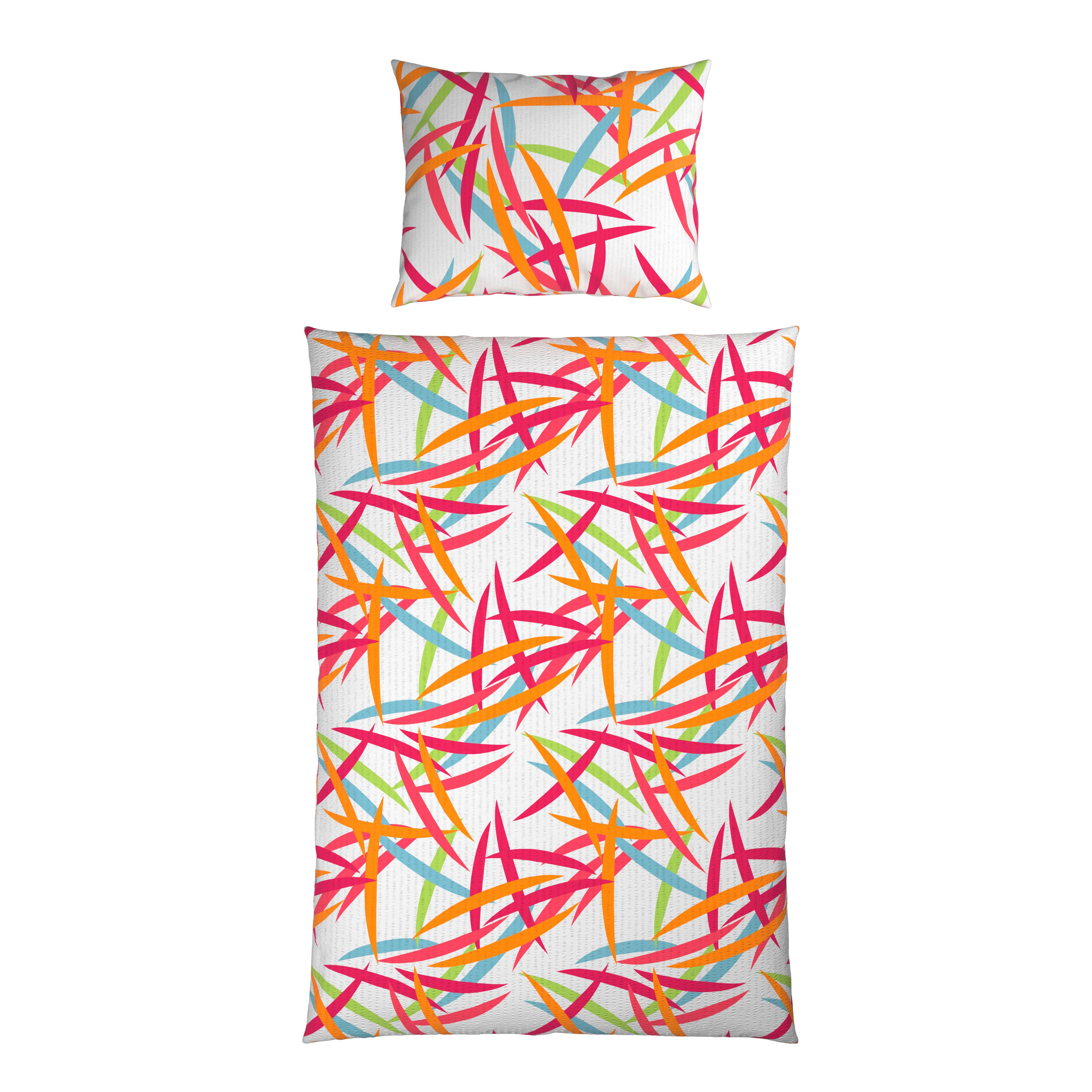 Bettwäsche Palma - Rot/Orange, MODERN, Textil - Luca Bessoni