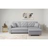 Ecksofa Arles Hellgrau 20 S: 266x161 Cm - Buchefarben/Hellgrau, Design, Textil (266/161cm) - MID.YOU