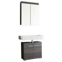 Badmöbel-set 2-tlg. Amanda B: 60 Cm Grau - Grau, MODERN, Holzwerkstoff (60cm) - MID.YOU
