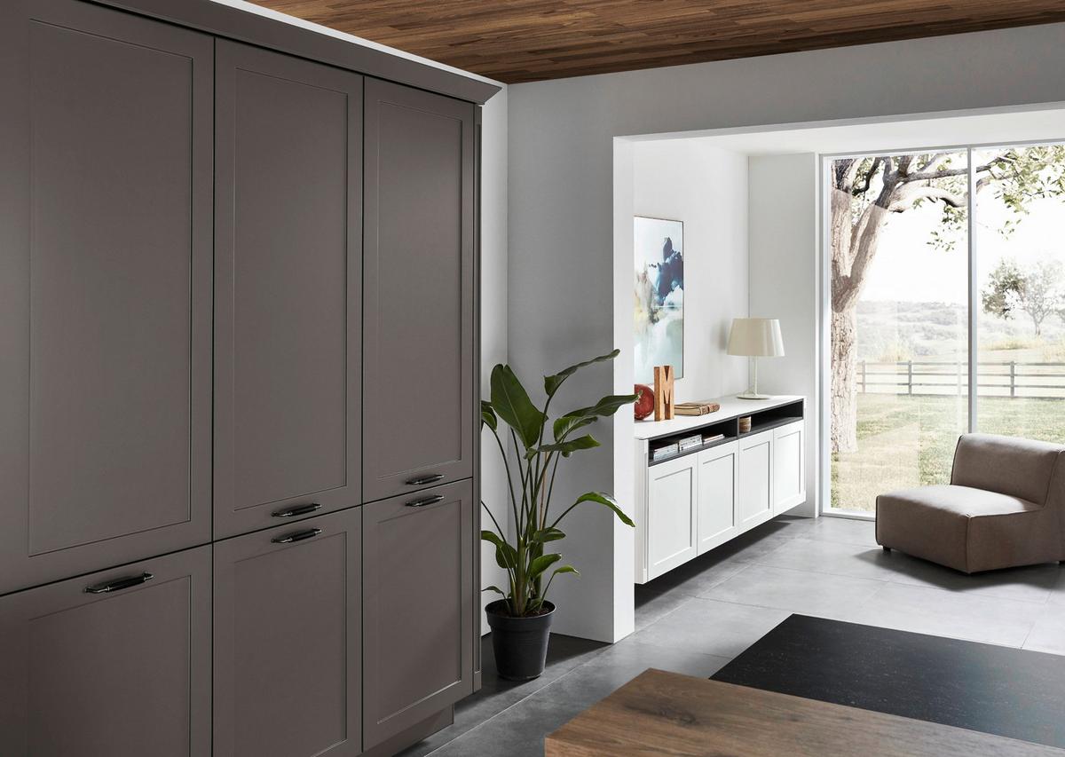 Einbauküche Neapel Frei Planbar Landhausstil - Weiß/Grau, MODERN, Holzwerkstoff - Vertico