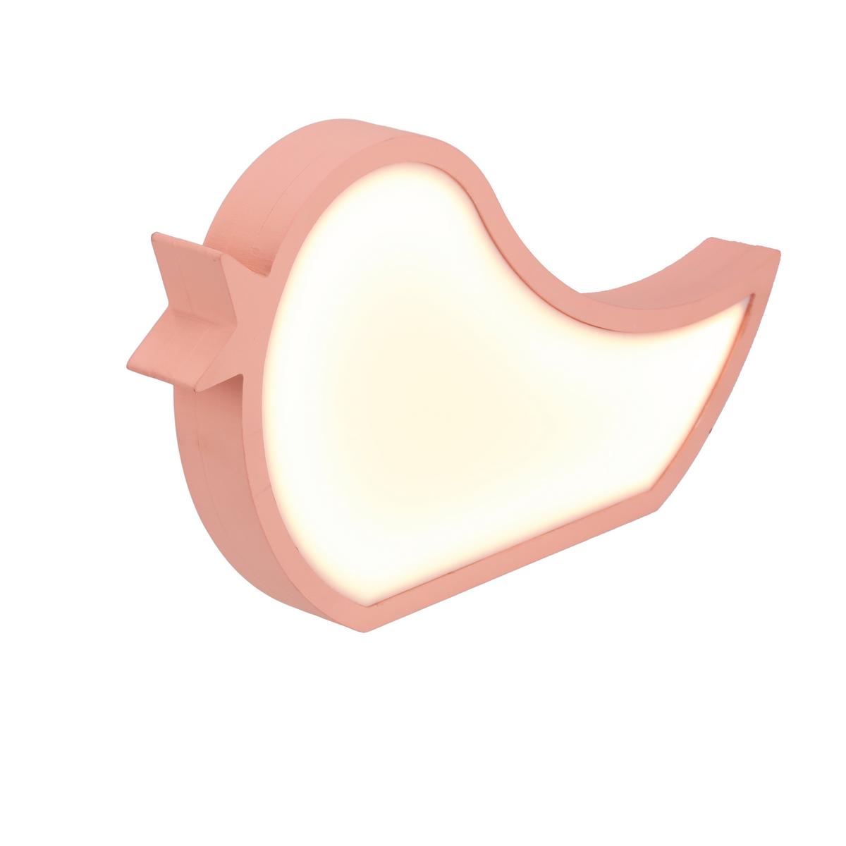 Kindertischleuchte 41-10612 Bird - Pink, Basics, Holzwerkstoff/Kunststoff (33.5/3,5/19,5cm)