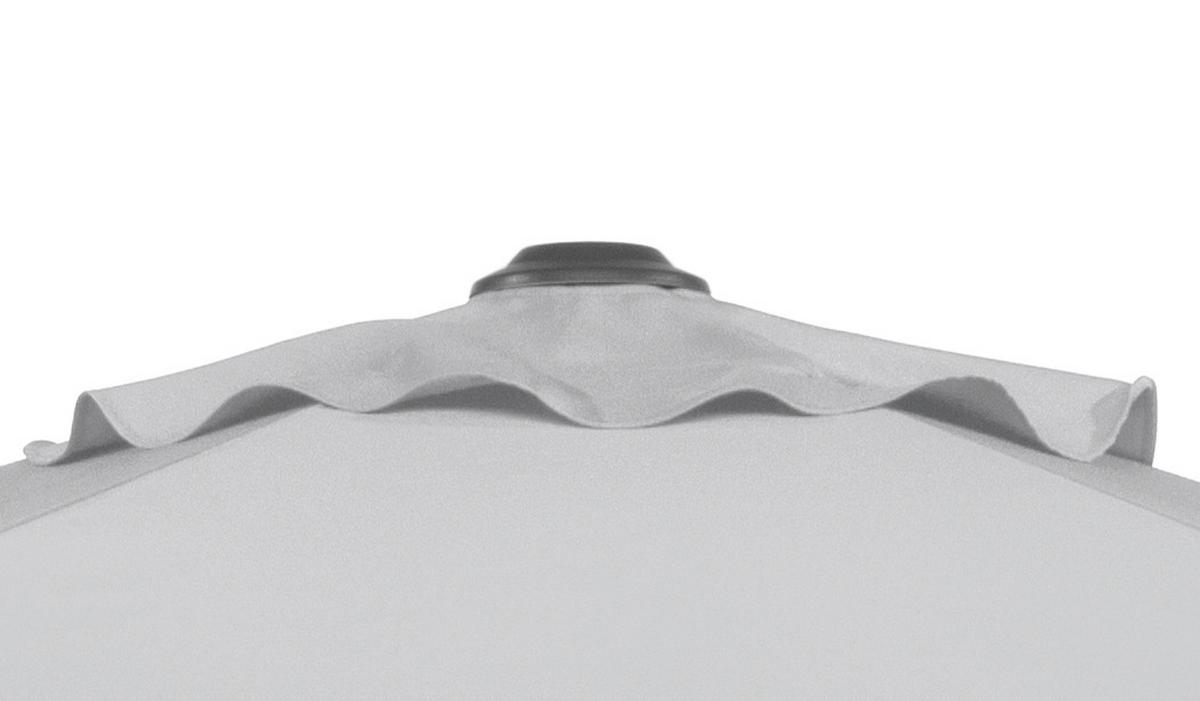 Sonnenschirm Sevilla BxHxT: 270x270x246 cm Silbergrau - Anthrazit/Silberfarben, Basics, Textil/Metall (270/270/246cm) - Schneider