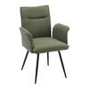 ŽIDLE S PODRUČKAMI NOVA - černá/zelená, Moderní, kov/textil (63/88/63cm) - Premium Living