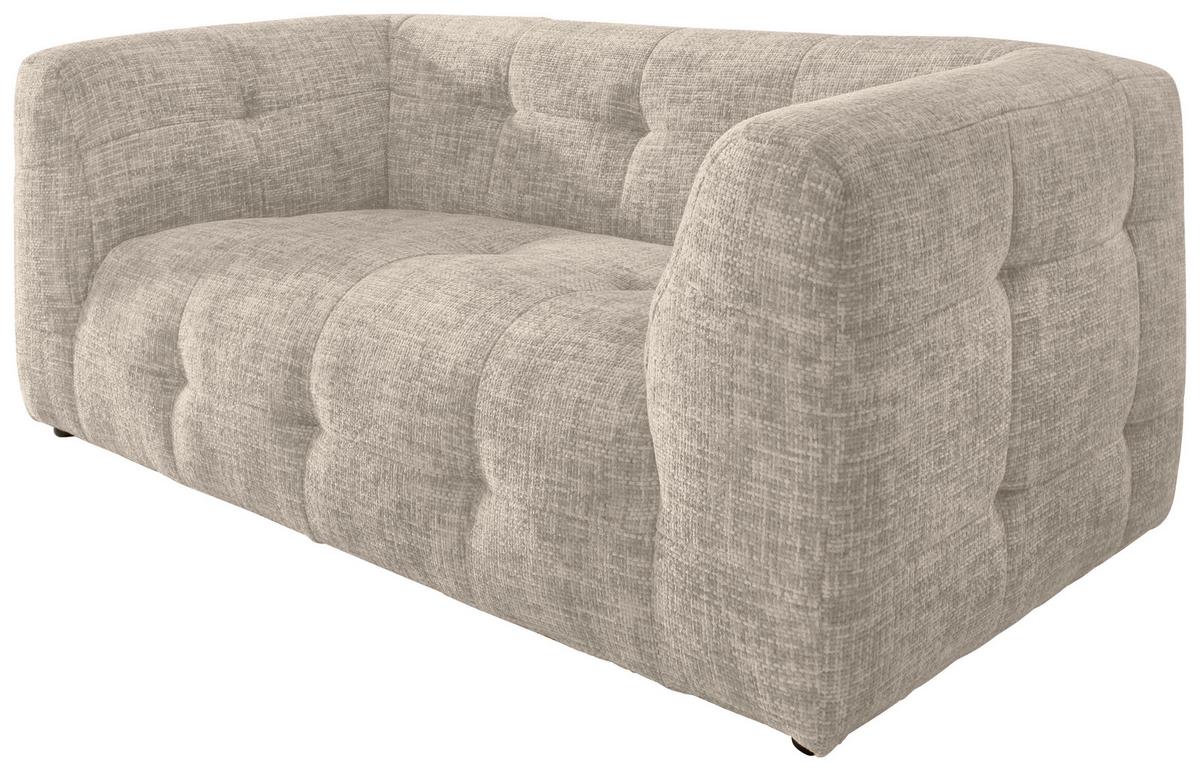2-sitzer-sofa Velice, Creme B: 184 Cm - Creme/Schwarz, Design, Textil (184/72/95cm) - Livetastic